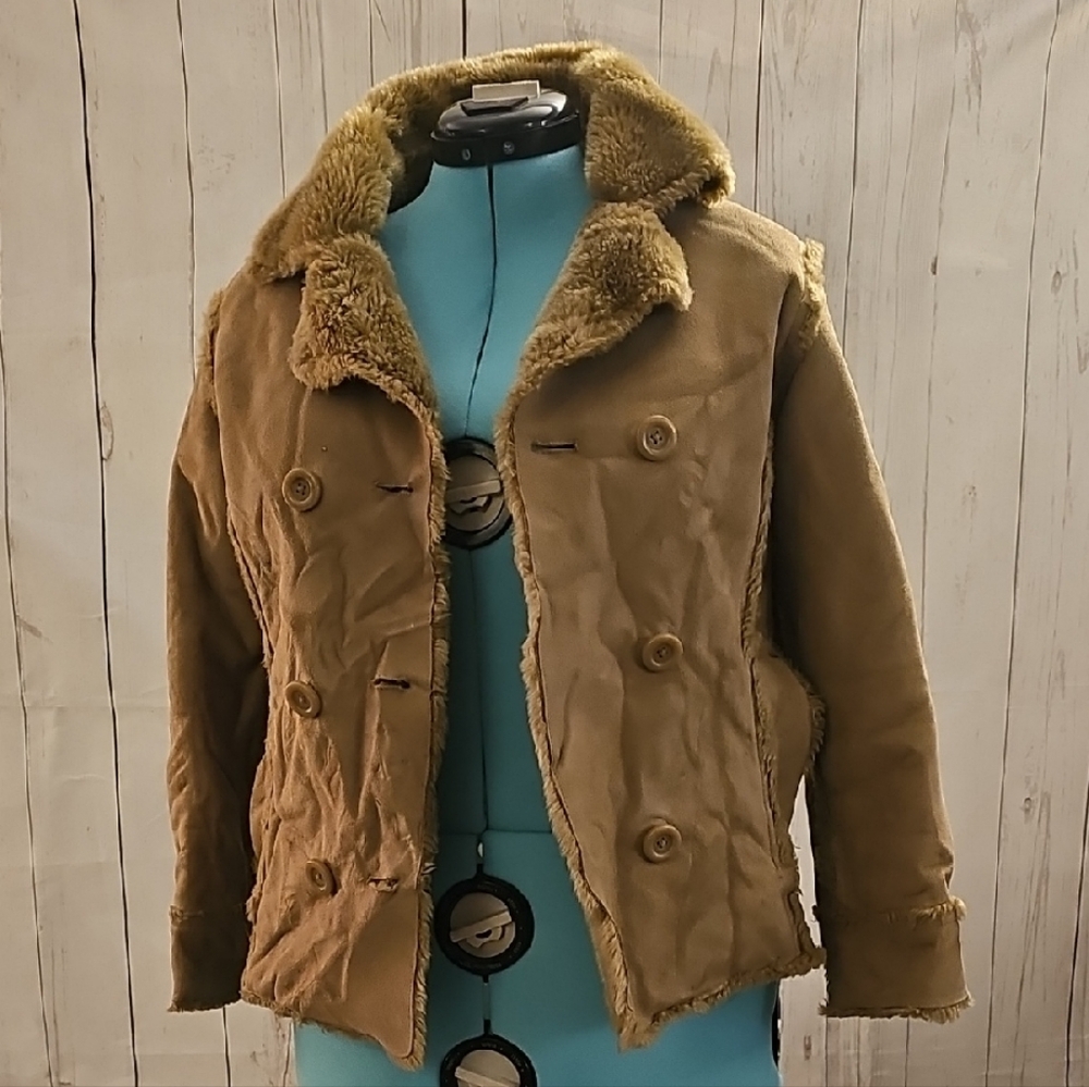 The Children's Place Cozy Brown Faux Fur Jacket
